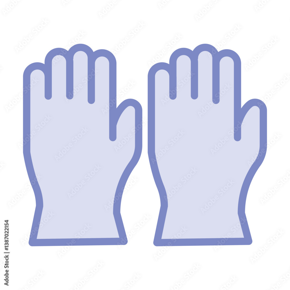 Obraz premium Rubber glove vector, pixel perfect, illustrator file 