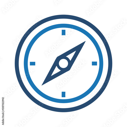 Compass Icon Representing Navigation or Direction Icon Design