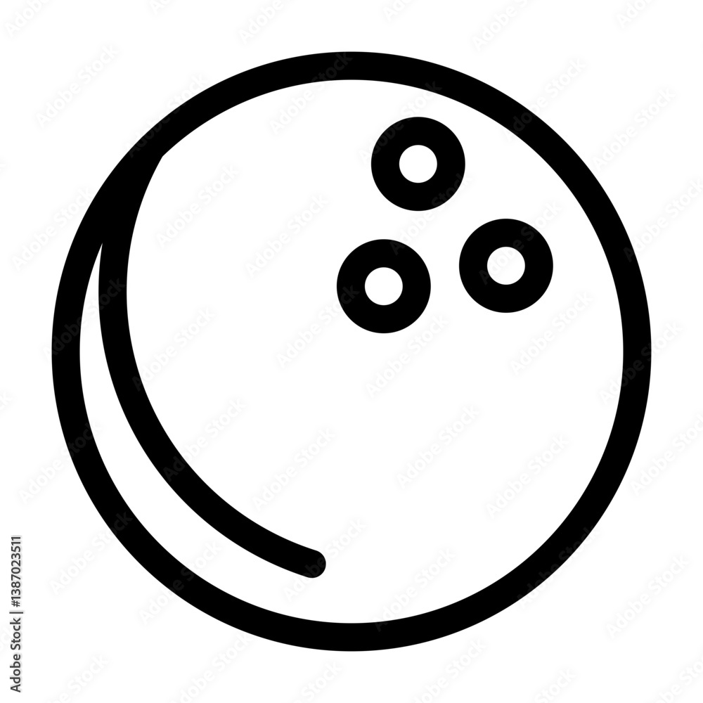 Fototapeta premium Bowling Ball Outline Icon