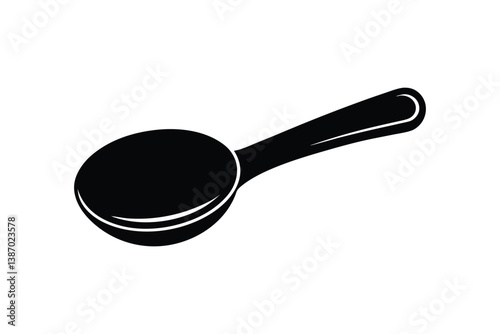 A coffee scoop icon silhouette art design.eps
