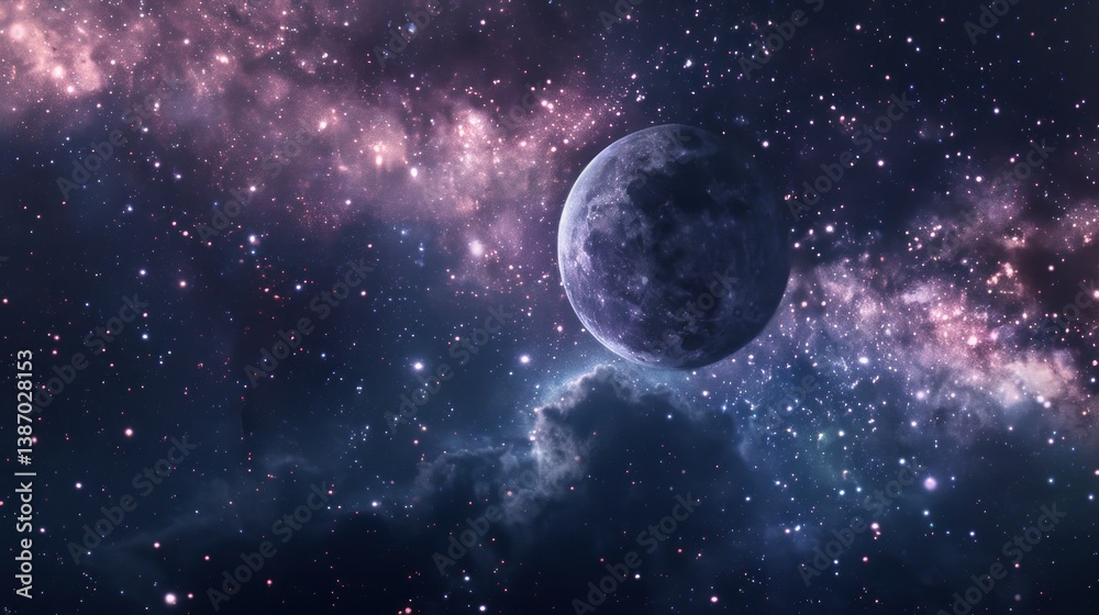 Obraz premium Fantasy Planetary in outer space sky template background