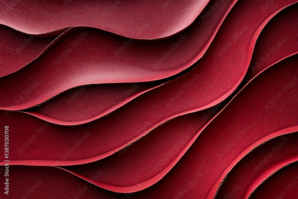 Obraz premium Dark red cardboard texture with rough surface, close-up background