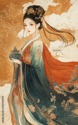The Artistic Background of Traditional China Costume Portrait

