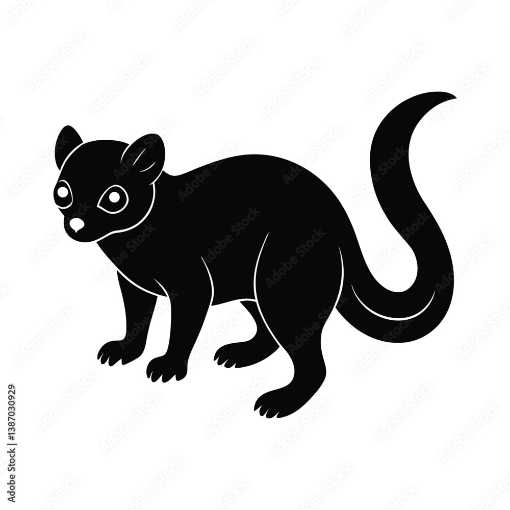 Fototapeta premium kinkajou silhouette art