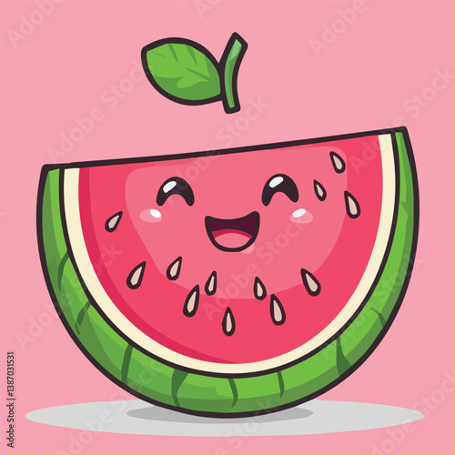 Vector illustration of funny Watermelon charactors Collection