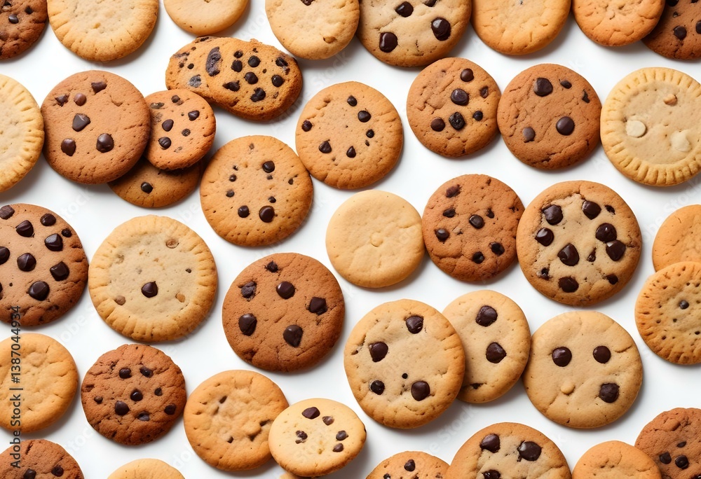 Cookies collection on a white background Cookies collection on a white background