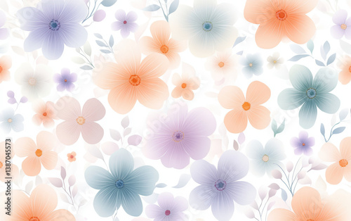Retro style floral texture art background
