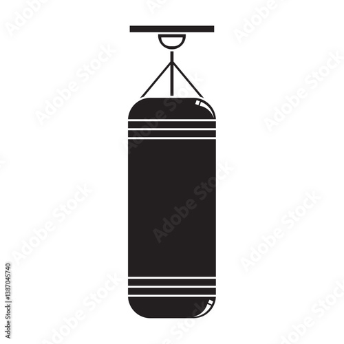 punching bag flat icon vector
