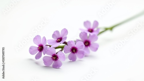 Creeping Phlox Flowers Isolated On White