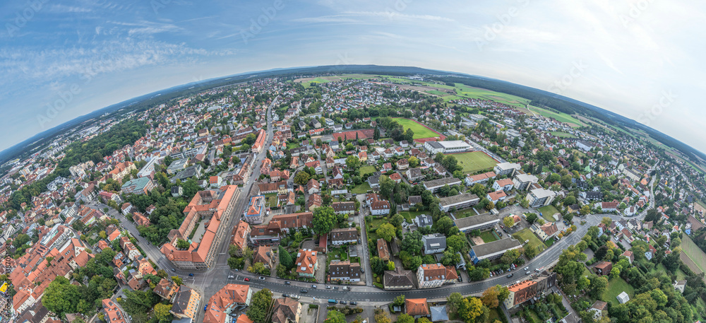 Die mittelfränkische Stadt Schwabach in der Metropolregion Nürnberg im Luftbild