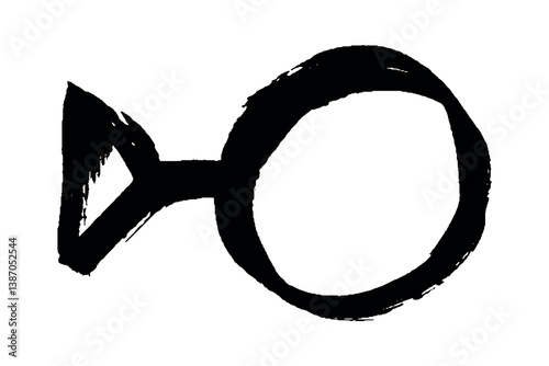 Hand drawn third gender identity icon Symbol used to represent sex and gender