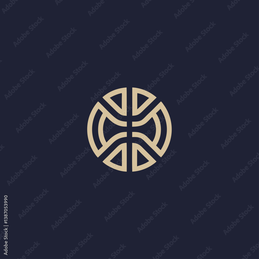 A contemporary geometric logo design featuring a beige emblem with circular elements on a dark navy background, suggesting elegance, balance, and sophistication.
A contemporary geometric logo design featuring a beige emblem with circular elements on a dark navy background, suggesting elegance, balance, and sophistication.