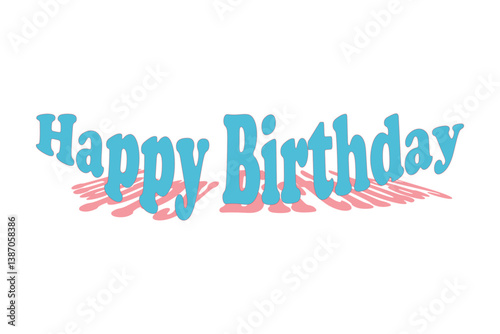 HAPPY Birthday（誕生日おめでとう）のシンプルなロゴマーク
