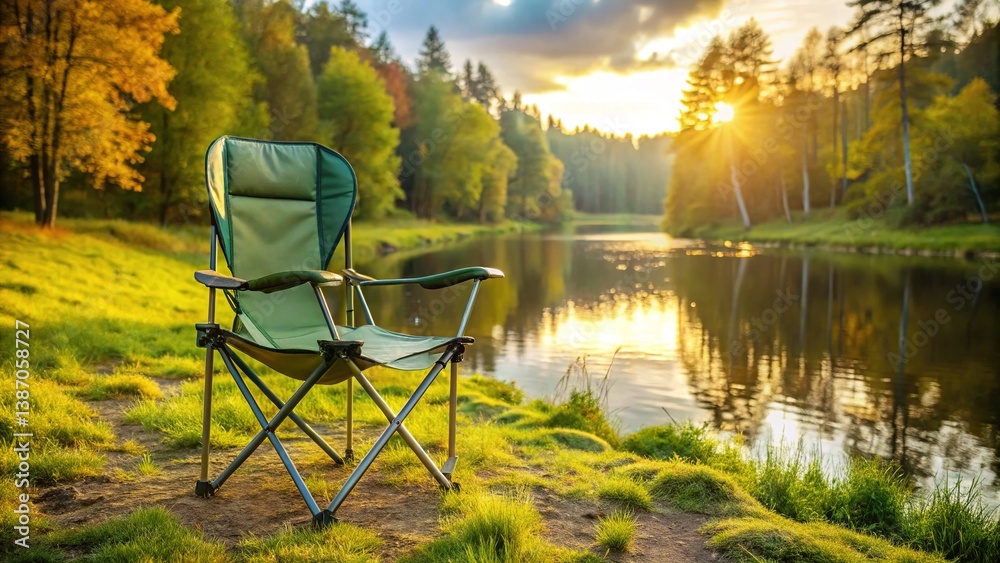 Fototapeta premium Foldable Camping Chair - Outdoor Relaxation