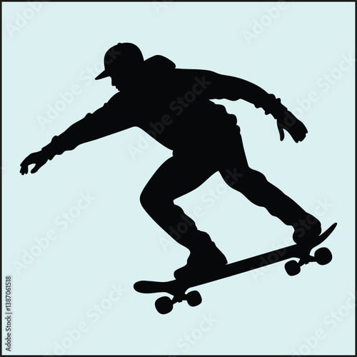 silhouette of a skateboarder