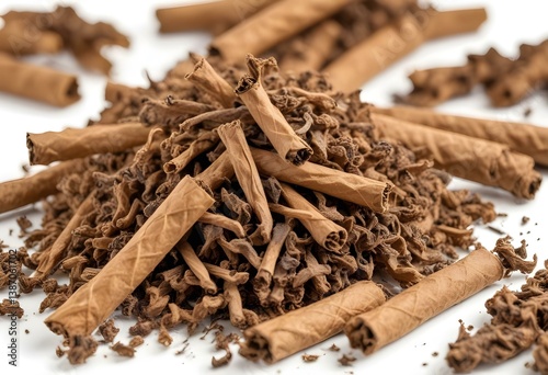 Wallpaper Mural dried smoking tobacco. Isolated on a white background. Torontodigital.ca