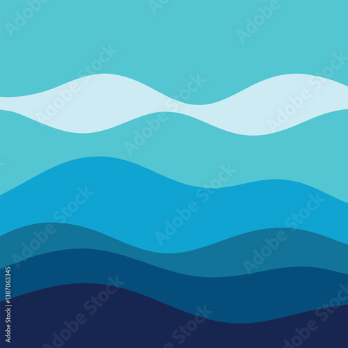 abstract blue wave background