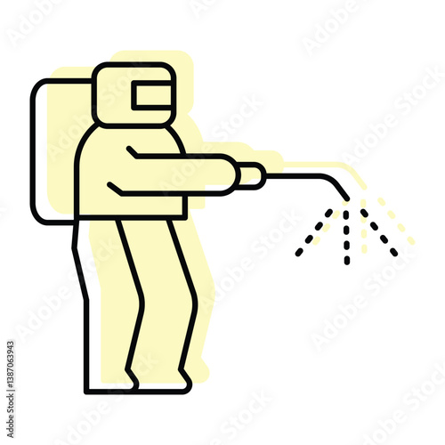 Disinfectant man vector, pixel perfect, illustrator file 
