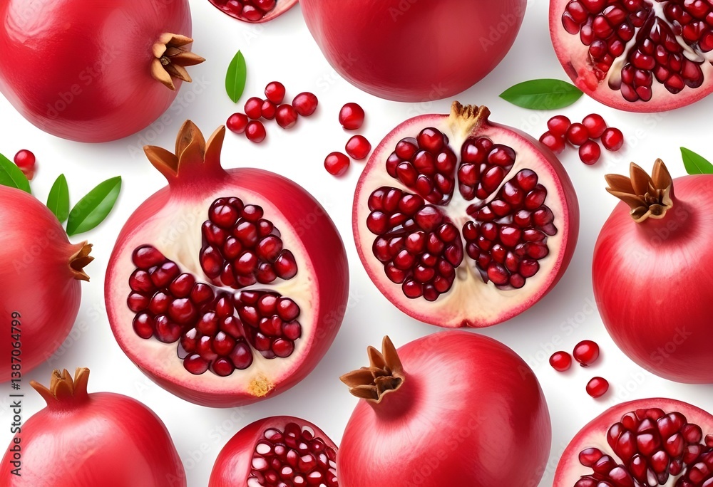 Pomegranate isolated on white background Pomegranate isolated on white background