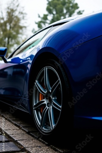 Wallpaper Mural blue supercar side view Torontodigital.ca