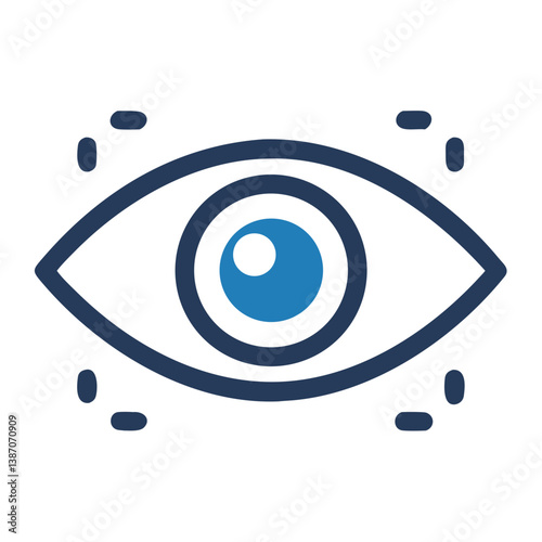 Eye Icon Representing View or Visibility Icon Design
