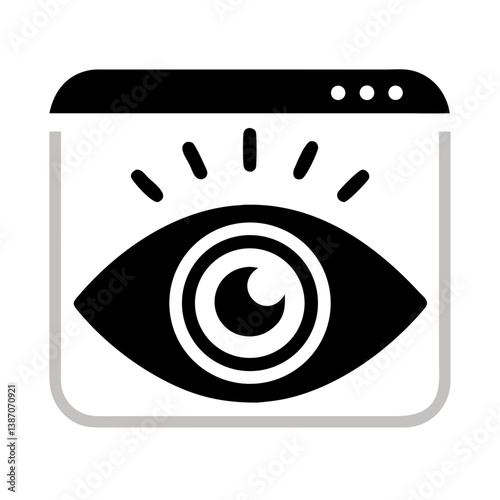 Eye Icon Representing View or Visibility Icon Design