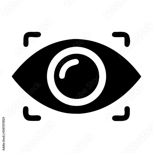 Eye Icon Representing View or Visibility Icon Design