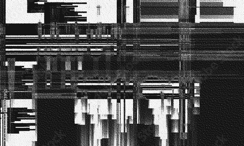 Glitch background. VHS grunge texture with noise effect and pixelation. Analog video digital errors. Retro pixel backdrop. Vector illustration.