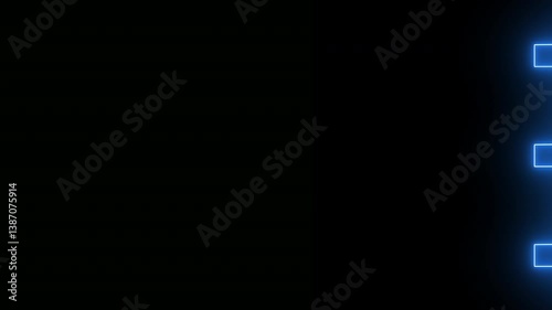 Directional Arrow light neon Icon animation, 4k video