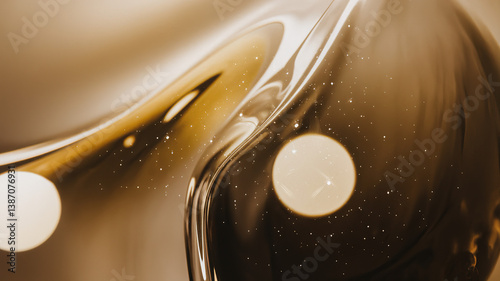 Warm cream and golden tones blend in a soft bokeh gradient, evoking a serene and celebratory atmosphere.