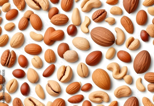 Wallpaper Mural Nuts collection isolated on a white background Torontodigital.ca