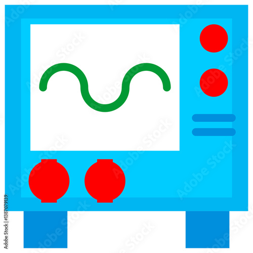 oscilloscope - flat icon