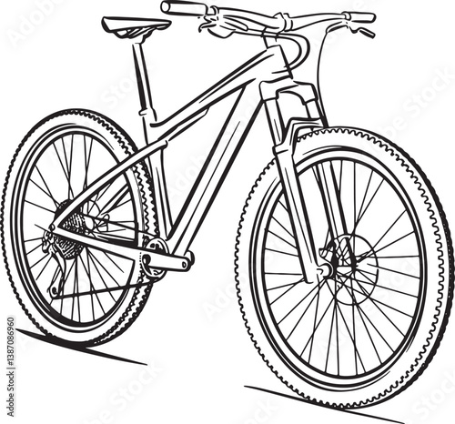 Bicycle silhouette vector illustration isolated On Transparent Background