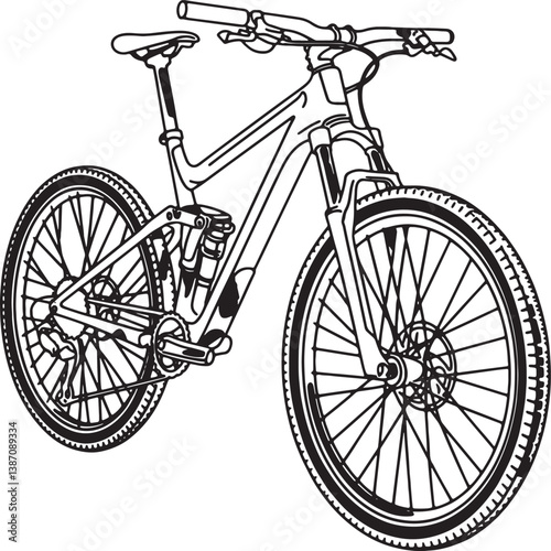 Bicycle silhouette vector illustration isolated On Transparent Background