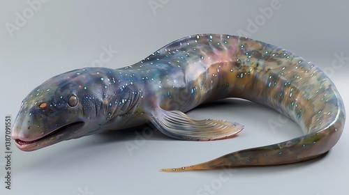 3D model of a multi-colored conger eel