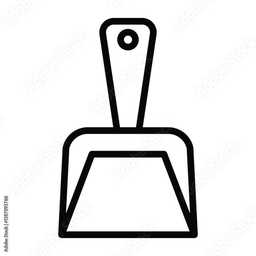 Dustpan line icon , vector, pixel perfect, illustrator file 
