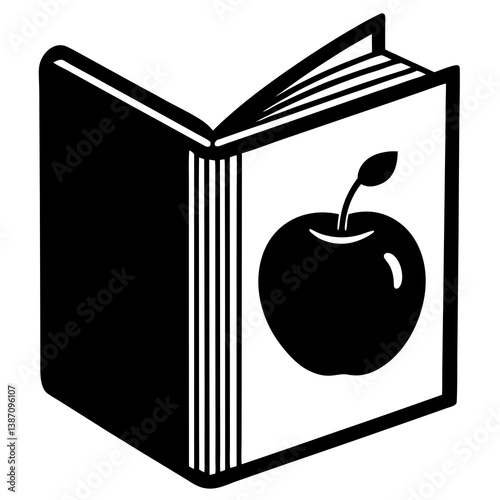 book with apple