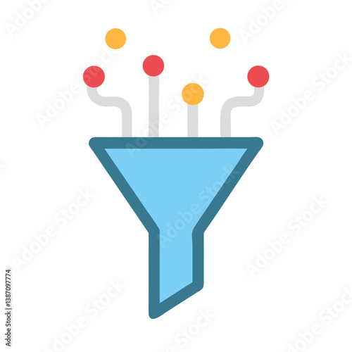 Funnel Icon Representing Filter or Sorting Icon Design