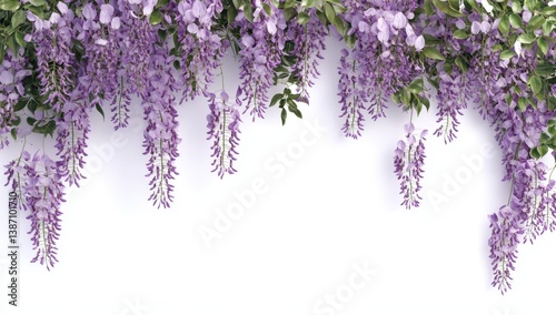 Purple wisteria border