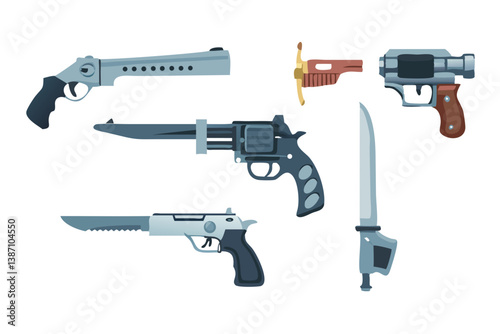 pistol and bullets