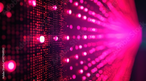 Wallpaper Mural Abstract digital display, glowing dots, light show, futuristic effect, background for tech presentations Torontodigital.ca