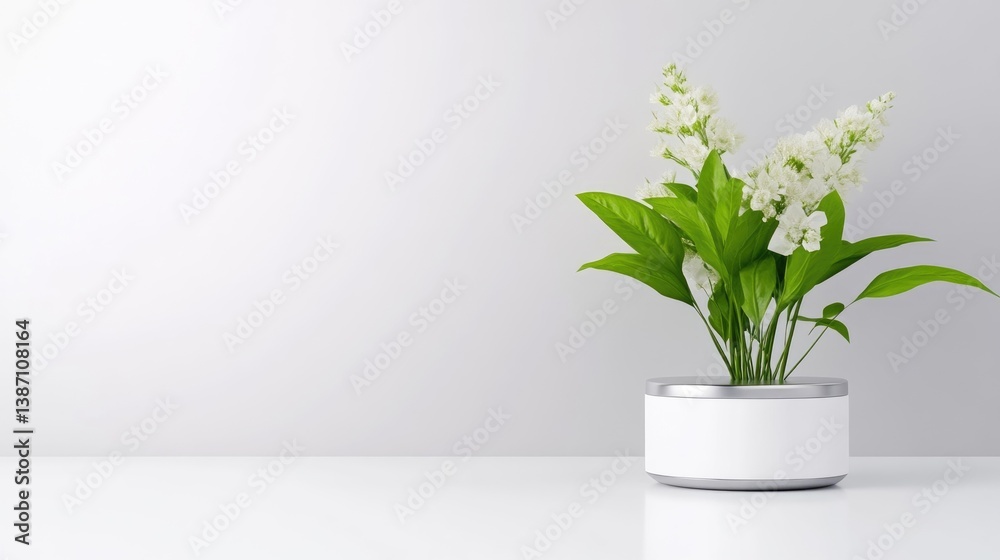 Minimalist white plant display Minimalist white plant display