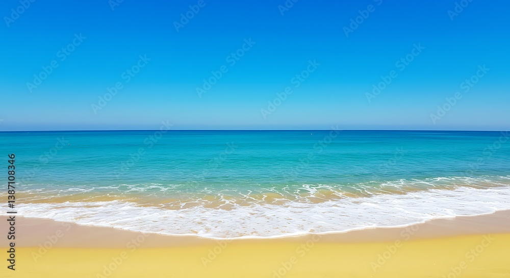 Fototapeta premium Azure Embrace: Coastal Serenity AI Generated