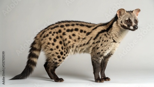 African Civet on studio background
