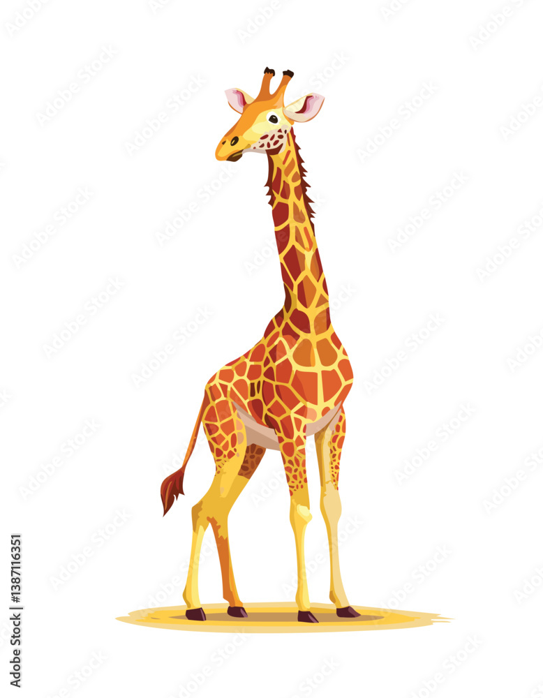 Obraz premium giraffe on white background