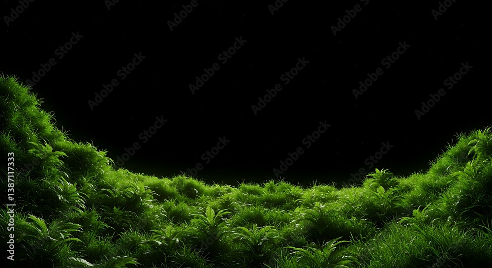 Emerald Abyss: A 3D Mossscape AI Generated Emerald Abyss: A 3D Mossscape AI Generated