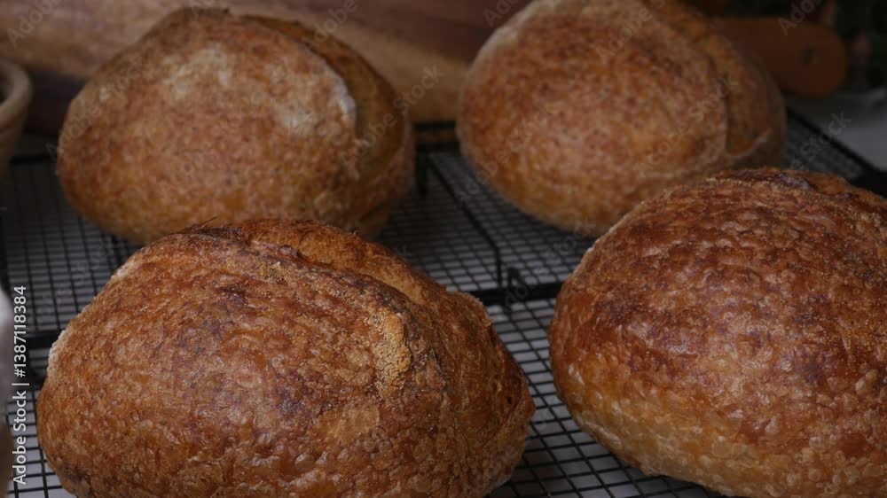 Fresh Bake golden crust Artisan Sourdough Bread. Fresh Bake golden crust Artisan Sourdough Bread.