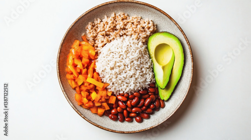 Minimalist Waakye Composition