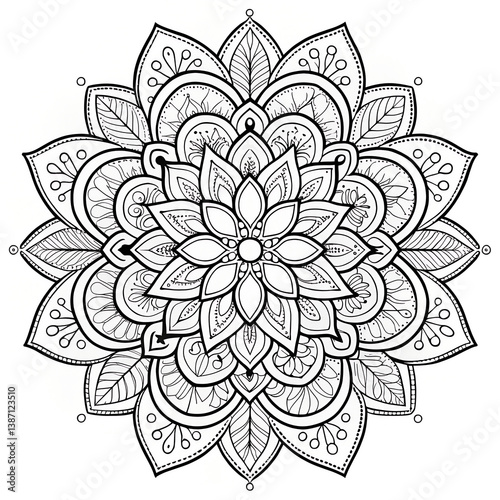 Intricate Mandala Coloring Page