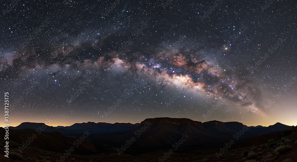 Milky Way Majesty: Night Sky Panorama AI Generated Milky Way Majesty: Night Sky Panorama AI Generated